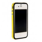 Бампер для iPhone 4G/4S черный с желтой полоской
