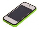 Бампер для iPhone 4G/4S черный с зеленой полоской